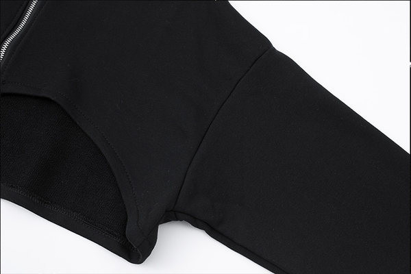 Lühikese mudeliga naiste dressipluus luku ja kõrge kraega