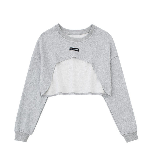 Νέο μοντέλο γυναικεία κοντή μπλούζα με οβάλ λαιμόκοψη - τρία χρώματα