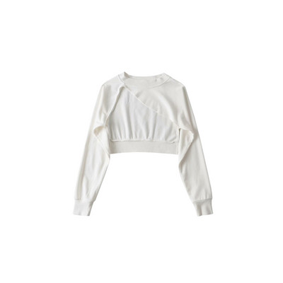 Lühike naiste lühendatud pikkade varrukatega pluus