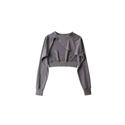 Lühike naiste lühendatud pikkade varrukatega pluus