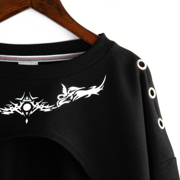 Νέο μοντέλο γυναικεία ασύμμετρη μπλούζα με στάμπα