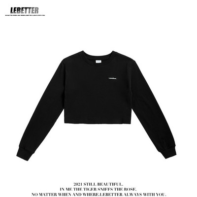 Κοντό μοντέλο γυναικείο φούτερ με στρογγυλή λαιμόκοψη