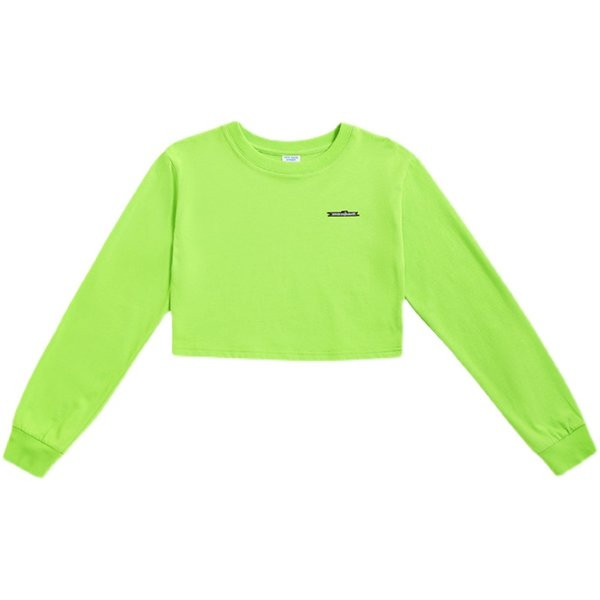 Κοντό μοντέλο γυναικείο φούτερ με στρογγυλή λαιμόκοψη