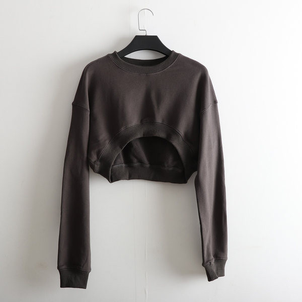 Naiste asümmeetriline ümara kaelusega lühike pluus