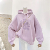 Φαρδύ μοντέλο γυναικείο φούτερ με κέντημα - πολλά χρώματα