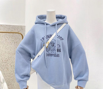 Φαρδύ μοντέλο γυναικείο φούτερ με κέντημα - πολλά χρώματα