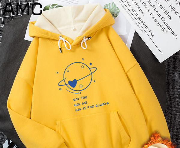 Mitmes värvitoonis kapuutsiga igapäevane naiste dressipluus