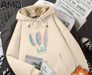 Γυναικείο χειμωνιάτικο φούτερ με κουκούλα και τσέπη