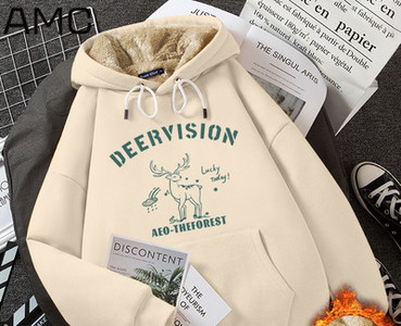 Γυναικείο χειμωνιάτικο φούτερ με κουκούλα και τσέπη