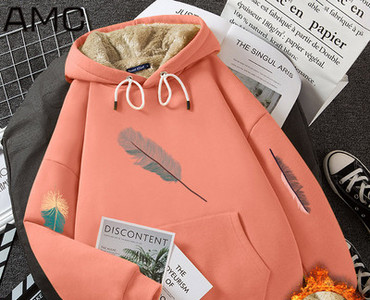 Γυναικείο χειμωνιάτικο φούτερ με κουκούλα και τσέπη