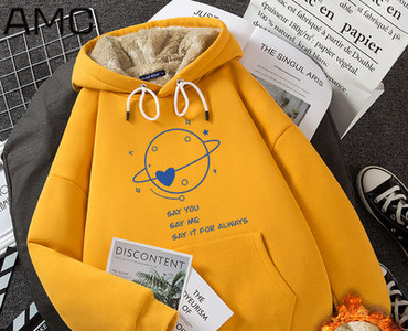 Γυναικείο χειμωνιάτικο φούτερ με κουκούλα και τσέπη