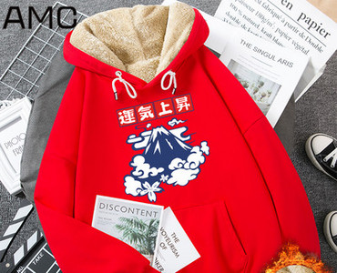 Γυναικείο χειμωνιάτικο φούτερ με κουκούλα και τσέπη