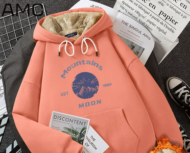 Γυναικείο χειμωνιάτικο φούτερ με κουκούλα και τσέπη