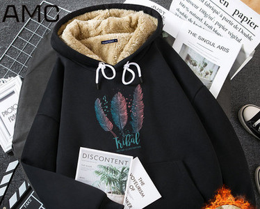 Γυναικείο χειμωνιάτικο φούτερ με κουκούλα και τσέπη