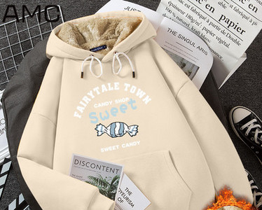 Γυναικείο χειμωνιάτικο φούτερ με κουκούλα και τσέπη