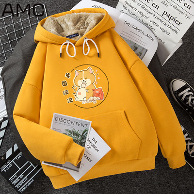 Γυναικείο χειμωνιάτικο φούτερ με κουκούλα και τσέπη