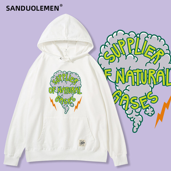 Καθημερινό γυναικείο φούτερ με κουκούλα και απλικέ