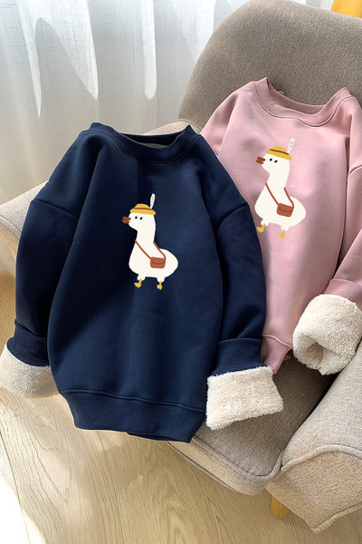 Naiste vabaaja pluus trükise ja sulevoodriga