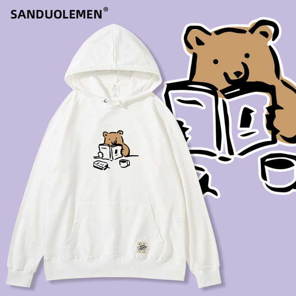 Naiste kapuutsiga ja aplikatsiooniga dressipluus