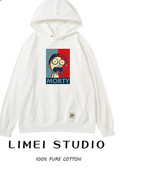 Γυναικείο casual φούτερ με κουκούλα και έγχρωμη στάμπα