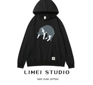 Női pulóver kapucnival és rátéttel