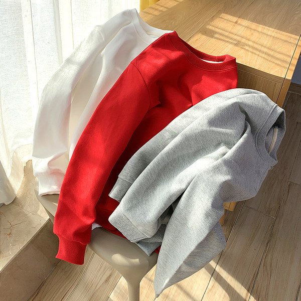 Igapäevane ümara kaelusega naiste dressipluus - puhas mudel