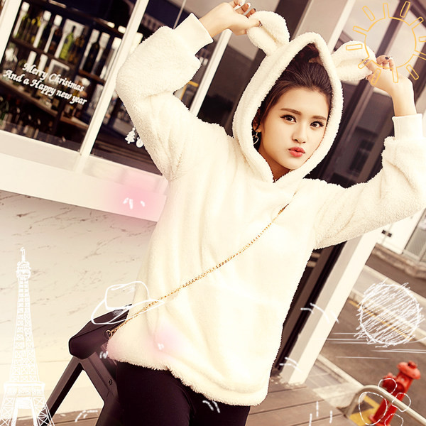 Γυναικείο πουπουλένιο φούτερ με κουκούλα και τρισδιάστατα στοιχεία