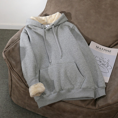 Női alkalmi pulóver vastag bélelt kapucnival és nyakkendővel