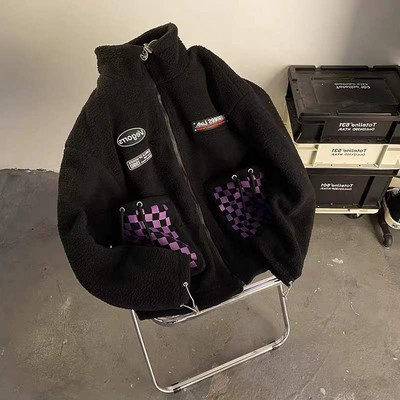 Naiste dressipluus kõrge kraega ja tikitud tekstiga