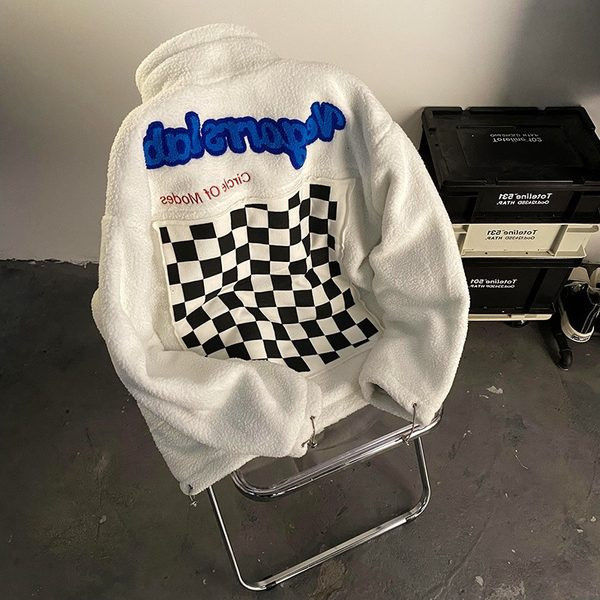 Naiste dressipluus kõrge kraega ja tikitud tekstiga