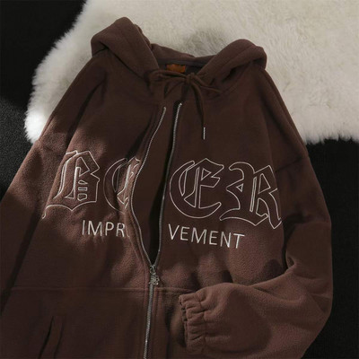 Καθημερινό γυναικείο φούτερ με κουκούλα και κεντητή επιγραφή