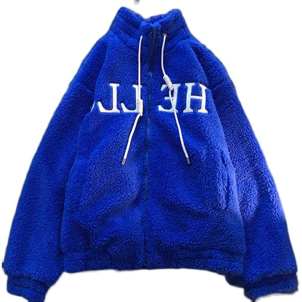 Plüüsis naiste dressipluus lipsude ja tikitud pealdisega