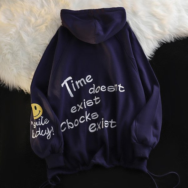 Καθημερινό φούτερ με κουκούλα και κέντημα