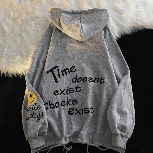 Καθημερινό φούτερ με κουκούλα και κέντημα