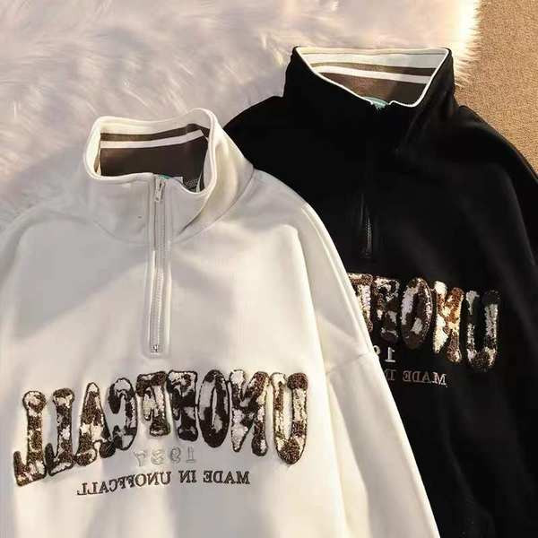 Tõmbluku ja tikandiga naiste dressipluus ilma kinnituseta