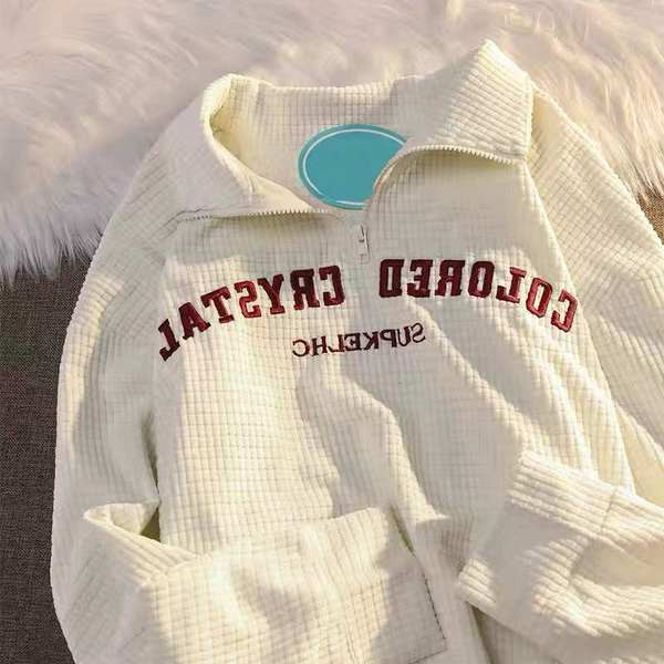 Igapäevane tõmbluku ja kirjaga dressipluus - naistele ja meestele