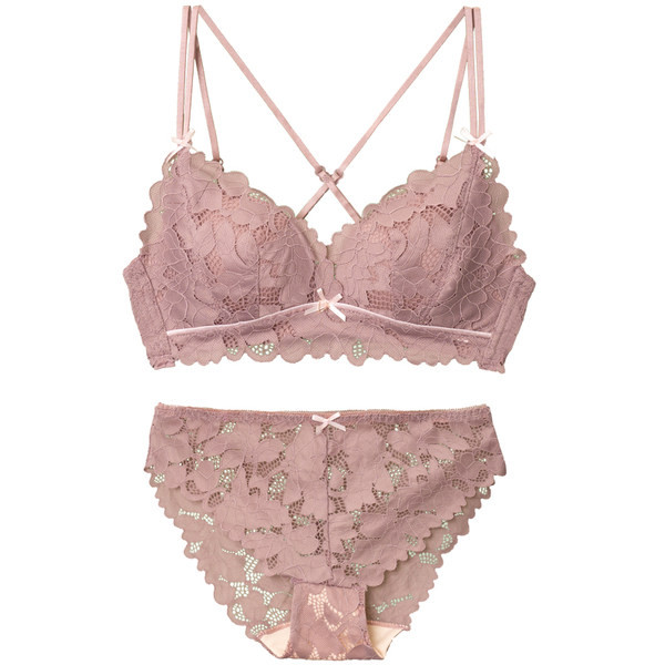 Naiste pitsiline komplekt rinnahoidja ja bikiinidega - kolm värvi