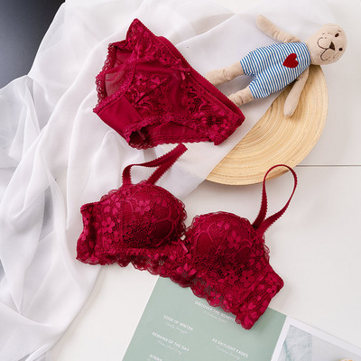 Moodne naiste pitsikomplekt kahest osast - bikiinid ja rinnahoidja