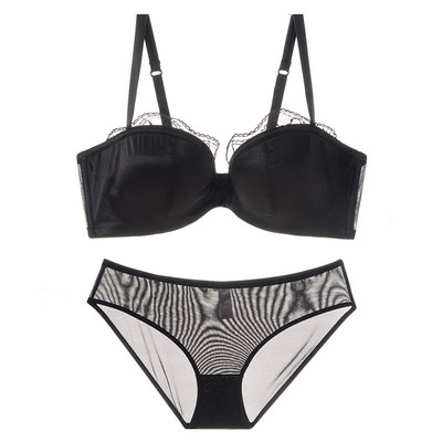 Stiilne naiste satiinist rinnahoidja pitsiga