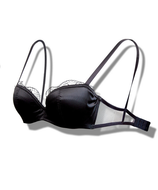 Stiilne naiste satiinist rinnahoidja pitsiga
