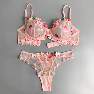 Hakka õitsema tütarlapselik aluspesu pits õhukese osaga kiusatus seksikas õhukese lõiguga stringid rinnahoidja komplekt flirtiv rinnahoidja