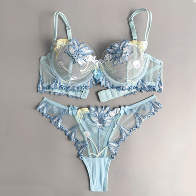 Hakka õitsema tütarlapselik aluspesu pits õhukese osaga kiusatus seksikas õhukese lõiguga stringid rinnahoidja komplekt flirtiv rinnahoidja