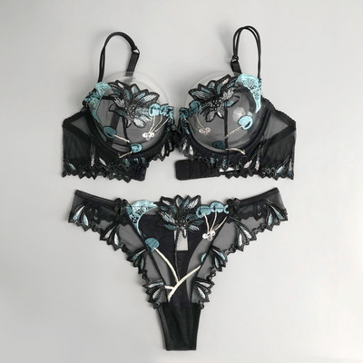 Hakka õitsema tütarlapselik aluspesu pits õhukese osaga kiusatus seksikas õhukese lõiguga stringid rinnahoidja komplekt flirtiv rinnahoidja