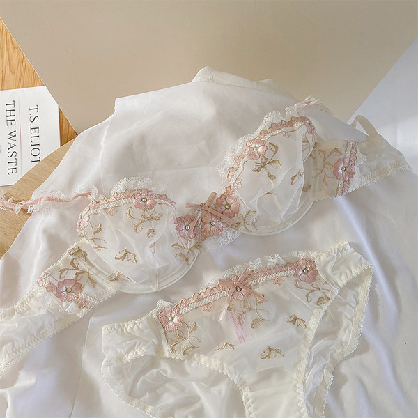 Elegantne naiste intiimne pitsist rinnahoidja ja bikiinide komplekt