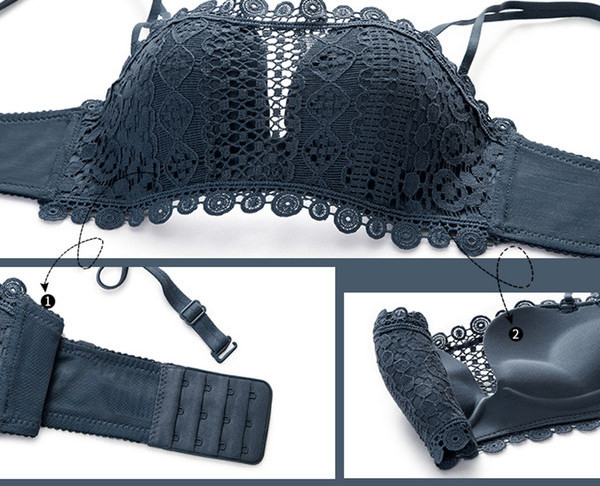 Γυναικείο σετ δαντέλας με μπουστάκι και μπικίνι