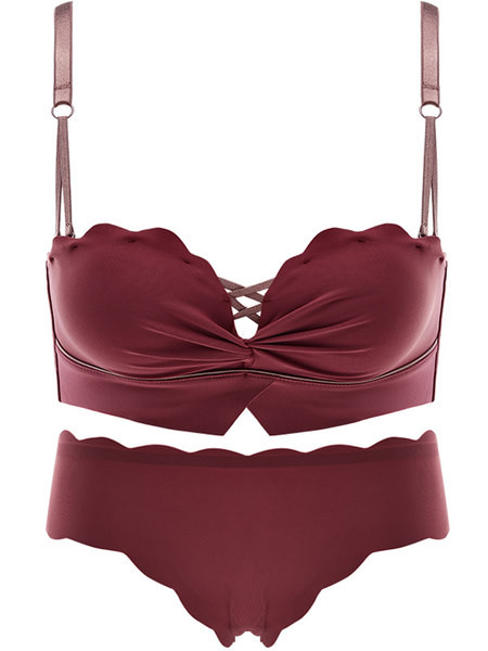 Σύγχρονο γυναικείο σετ  εσώρουχων σουτιέν με κούπα ανύψωσης και μπικίνι