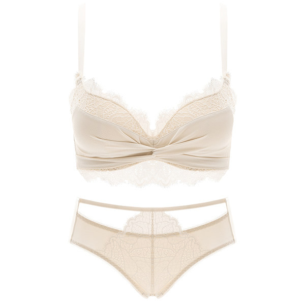Γυναικείο σετ με δαντέλα και ψηλόμεσο μπικίνι