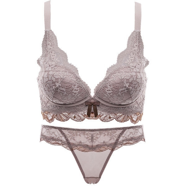 Naiste aktuaalne pitsiline intiimne rinnahoidja ja bikiinide komplekt