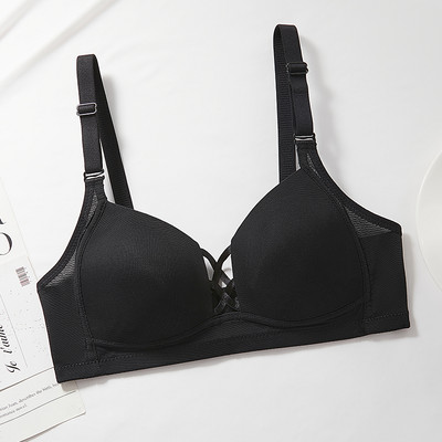 Κομψό γυναικείο σουτιέν μονόχρωμο μοντέλο με κορδόνια