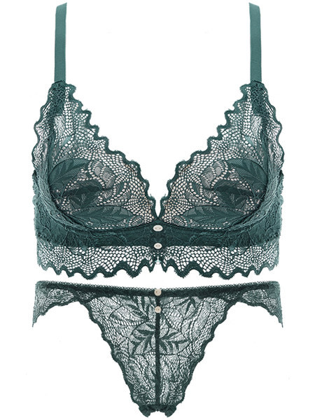 Naiste pitsikomplekt kolmnurksete tassidega